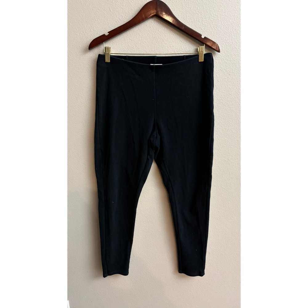 Pure Jill Leggings Size M Black Cotton Blend Stretch Pull On Casual Comfort